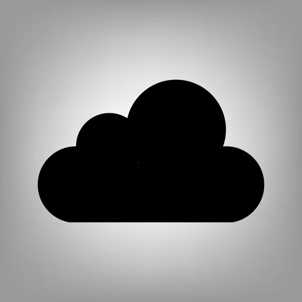 Platte wolken Icoon — Stockvector