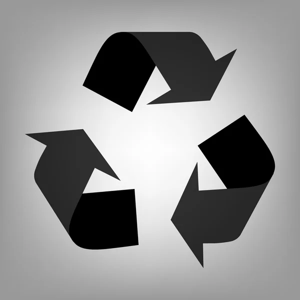 Reciclar icono plano — Vector de stock