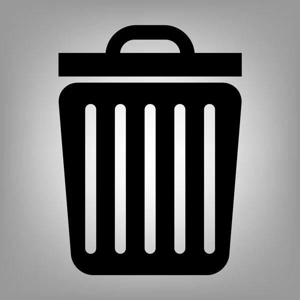 Basura icono plano — Vector de stock