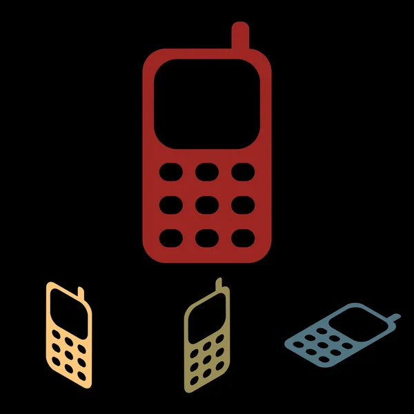 Set di icone del telefono cellulare — Vettoriale Stock