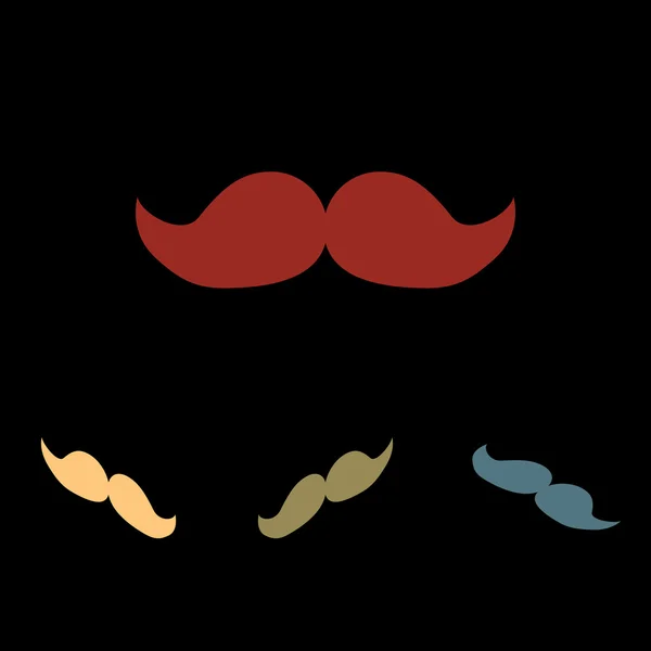 Conjunto de iconos de bigote — Archivo Imágenes Vectoriales