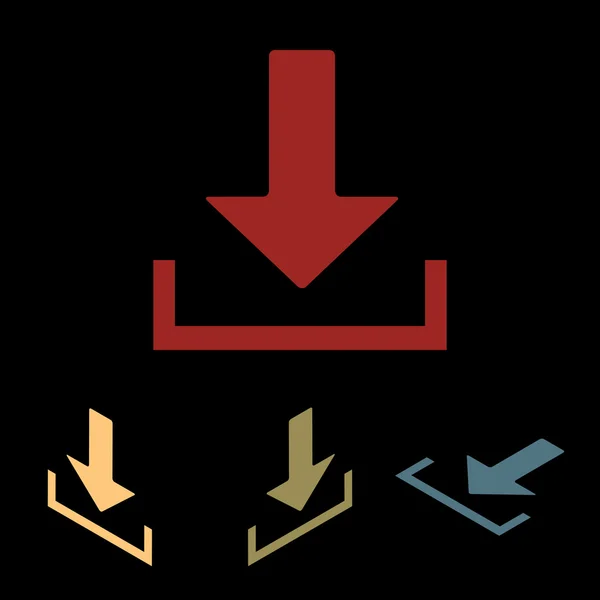 Icono de descarga conjunto — Archivo Imágenes Vectoriales