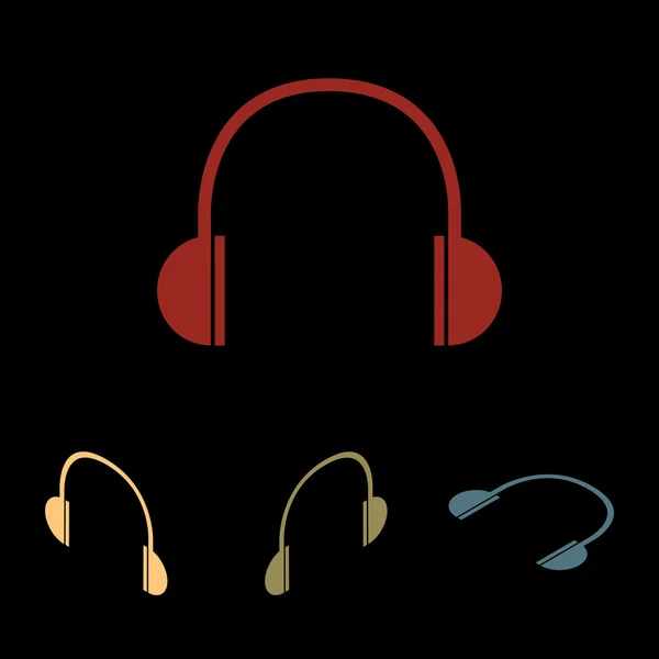 Kulaklıklar Icon set — Stok Vektör