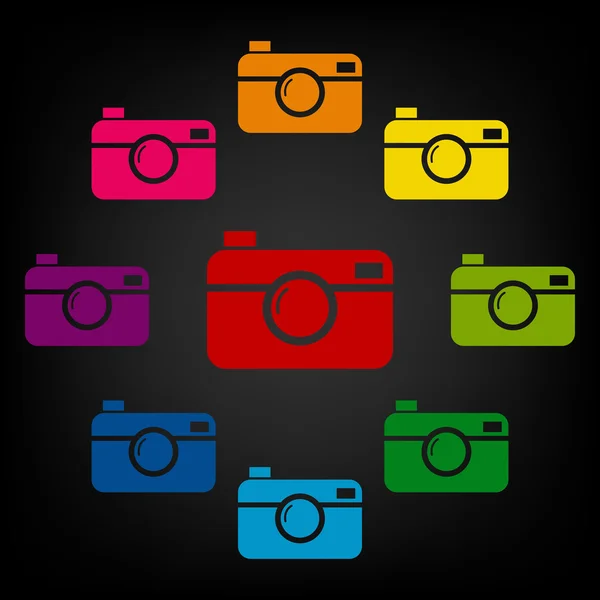 Icono de cámara fotográfica digital — Vector de stock