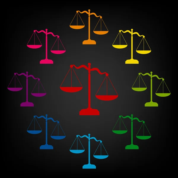 Maßstäbe der Gerechtigkeit — Stockvektor