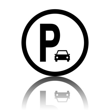 araba park işareti, vektör çizim