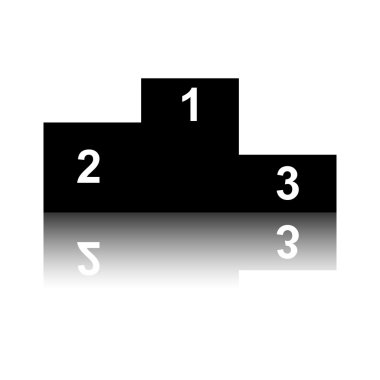 Spor kazanan podyum. Vektör çizim.