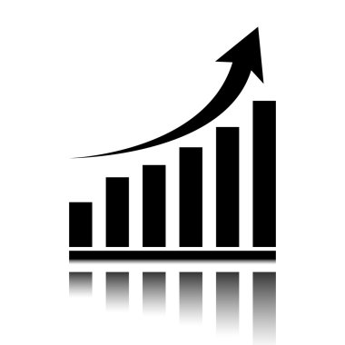 Vektör büyüyen grafik simgesi