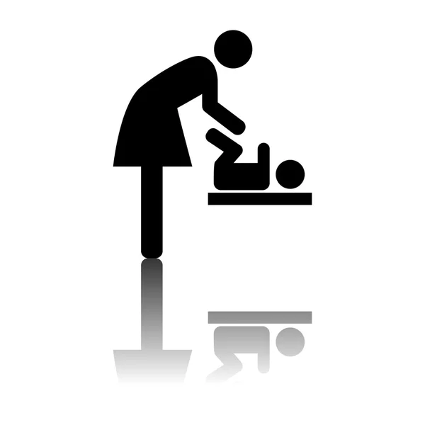 Symbole pour femmes et bébé — Image vectorielle