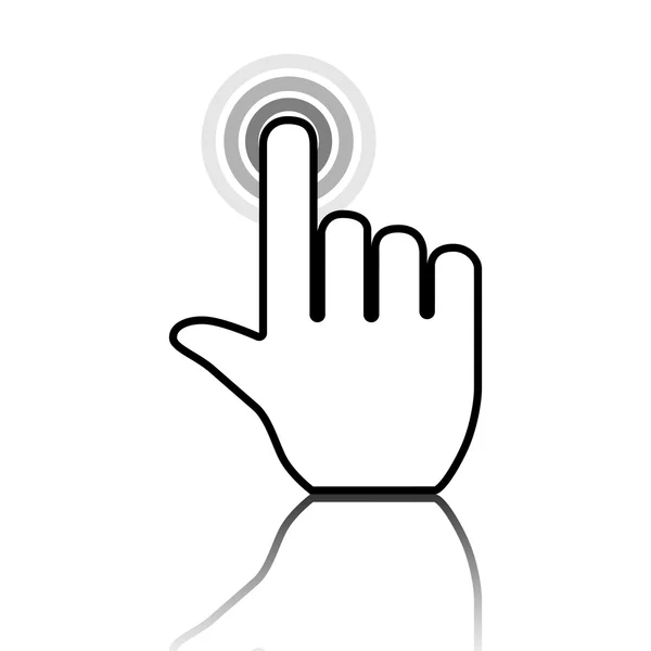 Sort hånd ikon – Stock-vektor
