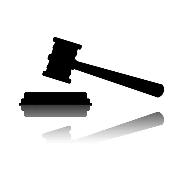 Justice hammer vector icon — Stock Vector