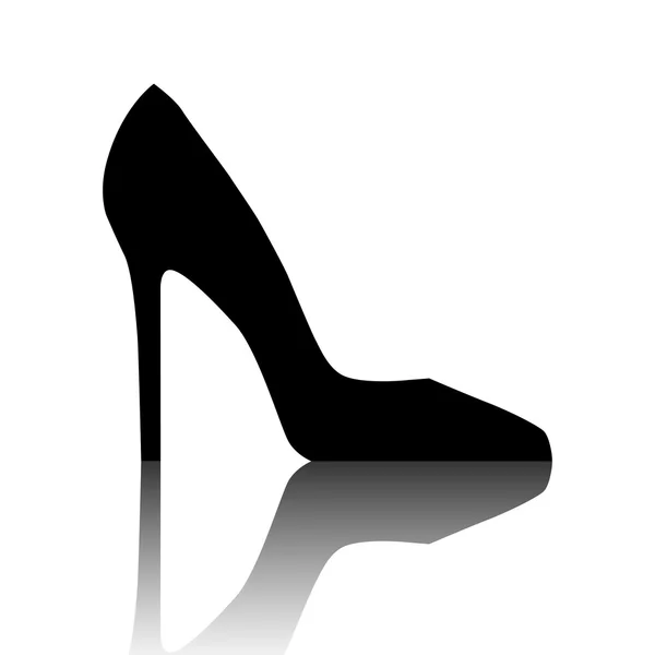 Значок женской обуви. Векторная иллюстрация — стоковый вектор