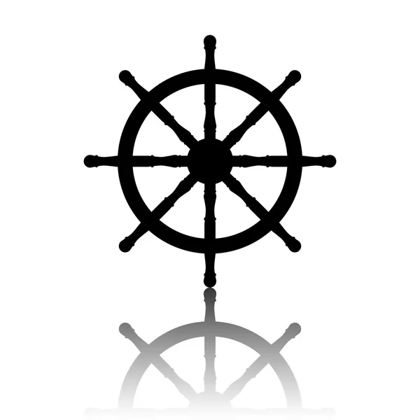 Icono de la rueda del barco — Vector de stock