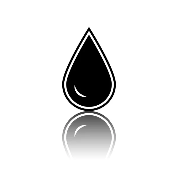 Une goutte d'eau. icône vectorielle isolée — Image vectorielle