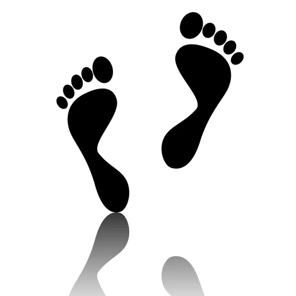 Empreintes de pieds. Illustration vectorielle — Image vectorielle