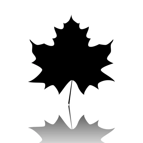 Ikon daun maple - Stok Vektor