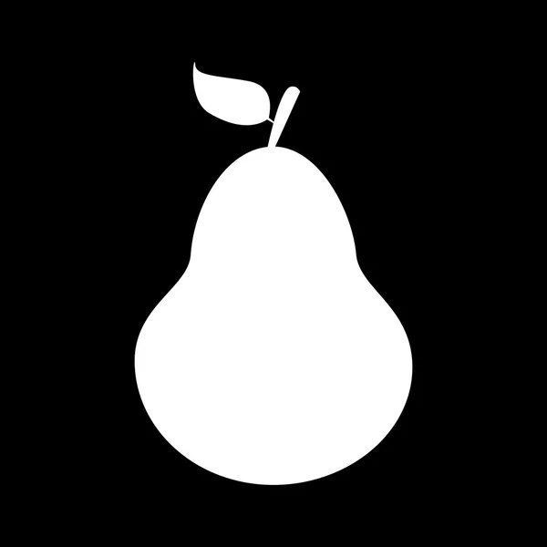 Fruit peer. Geïsoleerde illustratie pictogram — Stockvector