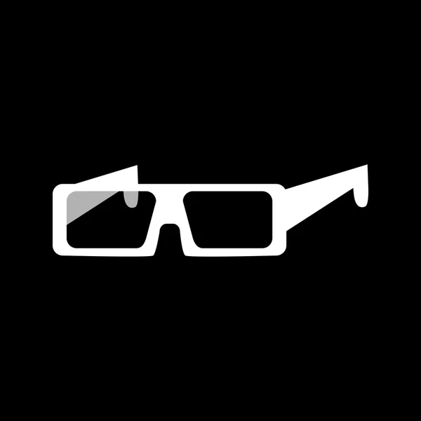 Icono de gafas blancas — Archivo Imágenes Vectoriales