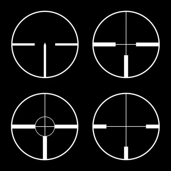 Crosshairs icons. Vector. — Stock Vector