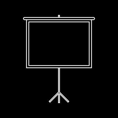 boş projeksiyon perdesi