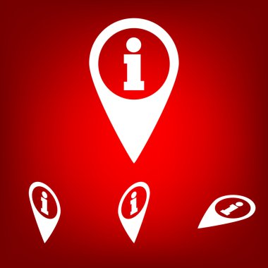 harita göstergesi ile bilgi simgesi