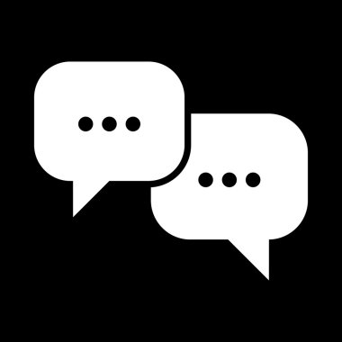 Kabarcık konuşma simgesini. Vektör çizim