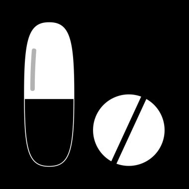 Tıbbi hap vektör simgesi