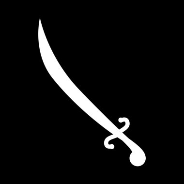Saber siyah simgesi. Vektör çizim