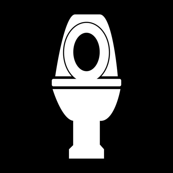 Fehér WC ikon — Stock Vector