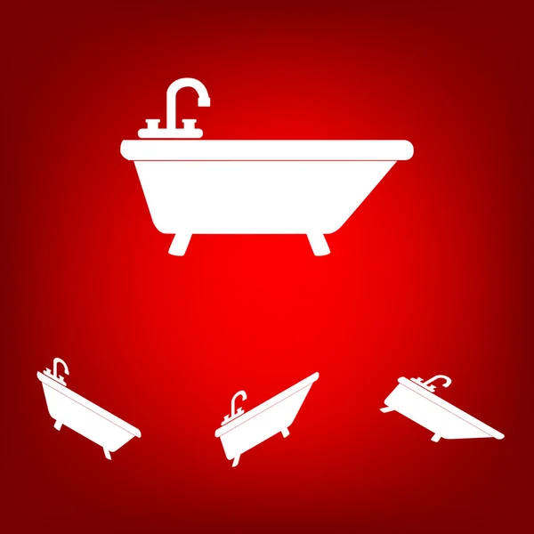 Ensemble d'icônes de baignoire. Effet isométrique — Image vectorielle