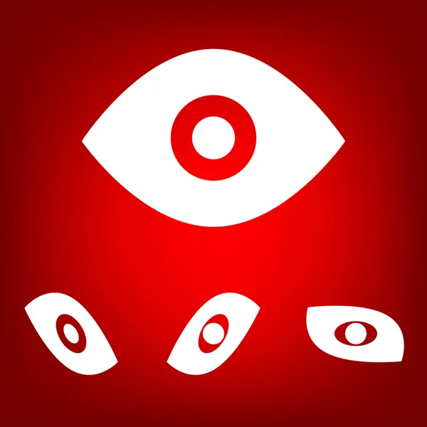 Icona dell'occhio - set vettoriale. Effetto isometrico — Vettoriale Stock