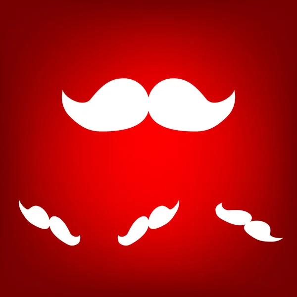 Ensemble d'icône de moustache. Effet isométrique — Image vectorielle