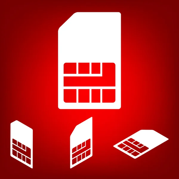 Ensemble d'icônes de carte SIM. Effet isométrique — Image vectorielle