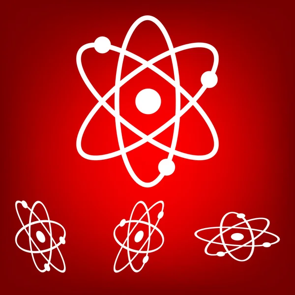 Значок атома. Векторний набір ілюстрацій — стоковий вектор