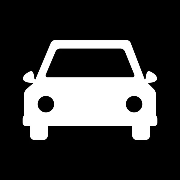 Icona auto bianca — Vettoriale Stock