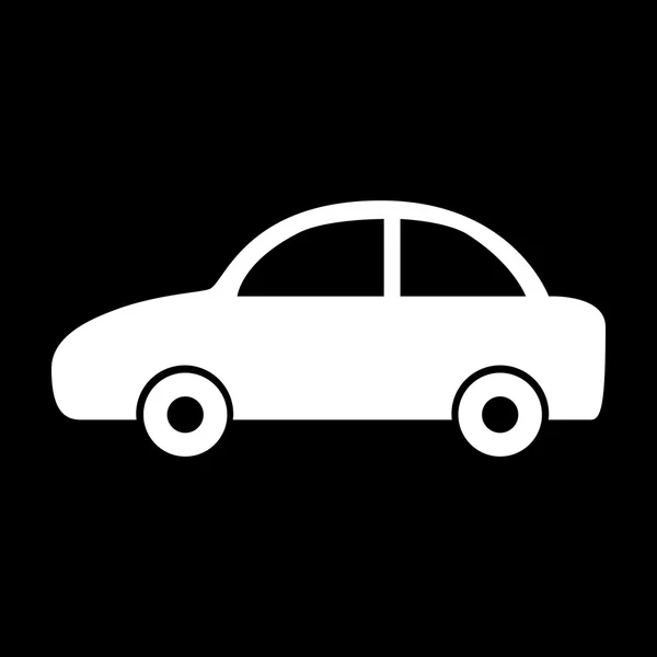 白い車のアイコン — ストックベクタ