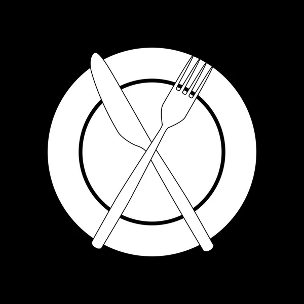 Icone di forchetta e coltello — Vettoriale Stock