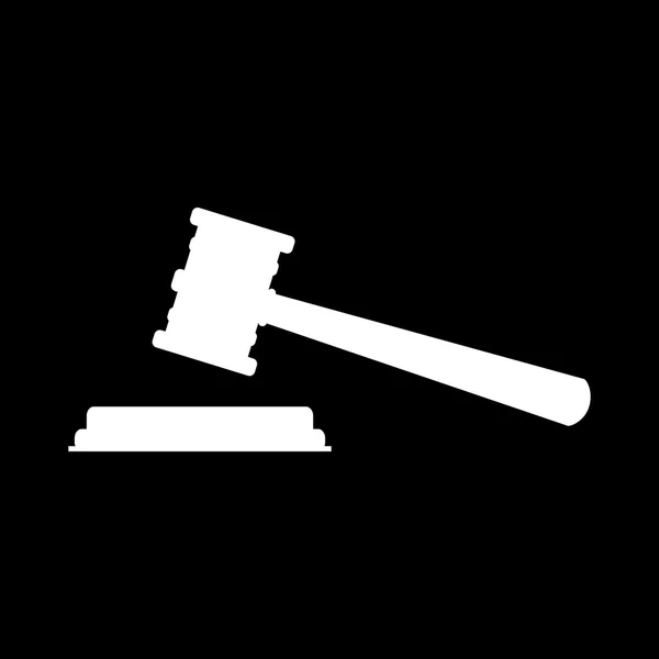 Justice hammer vector icon — Stock Vector