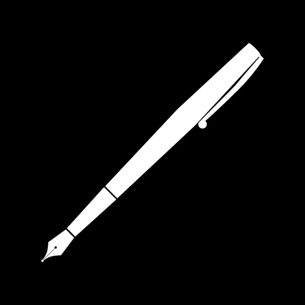 Weißes Stift-Symbol — Stockvektor