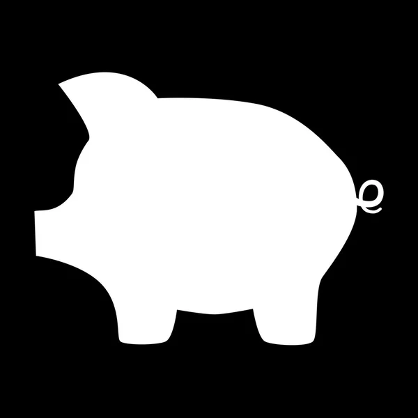 Schwein-Geld-Bank-Symbolvektor — Stockvektor