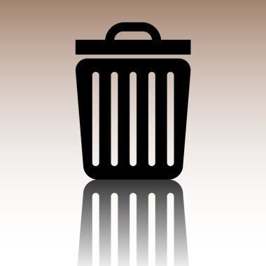 çöp kutusu simgesini tıklatın. vektör çizim