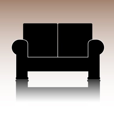 Kanepe simgesi. vektör