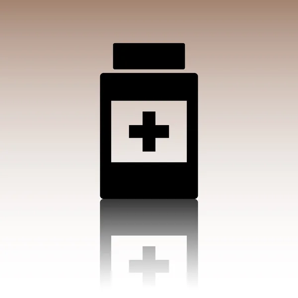 Medicinska behållare ikonen — Stock vektor