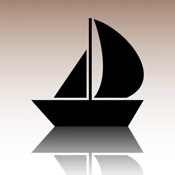 Icono del barco de vela — Vector de stock