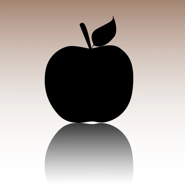 Manzana. Icono del vector — Vector de stock