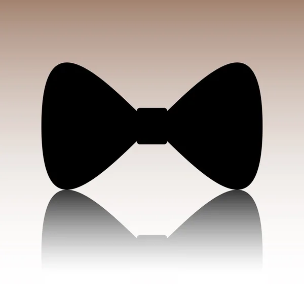 Vector Negro Bow Tie icono — Vector de stock