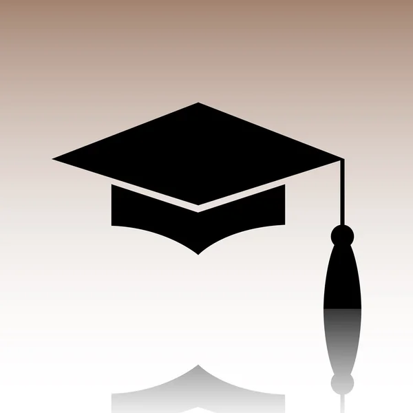 Placa de argamassa ou Cap de graduação, símbolo de educação — Vetor de Stock