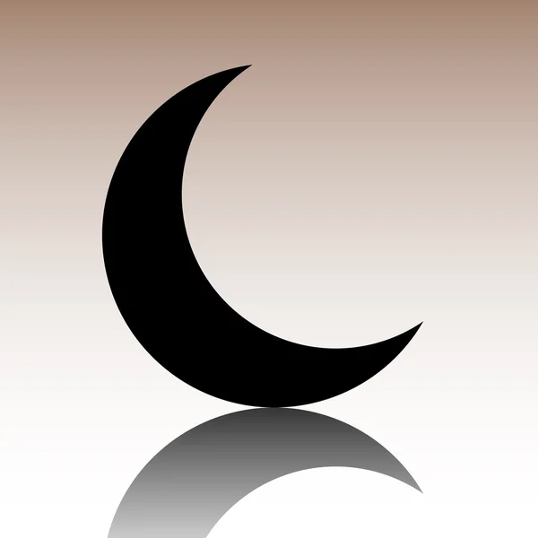 Icono de luna negra — Vector de stock