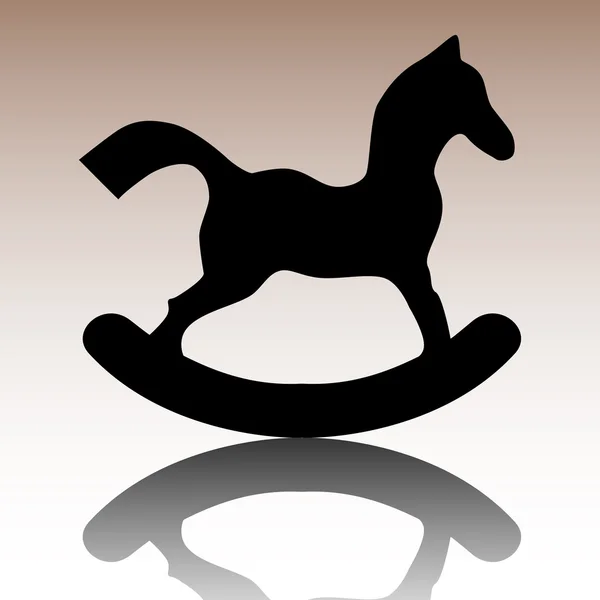 Juguete de caballo icono . — Vector de stock