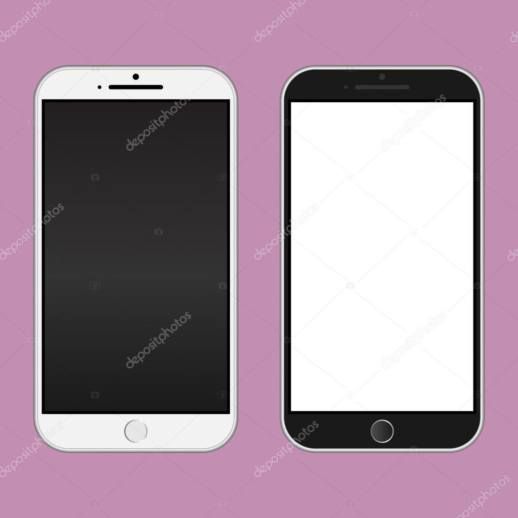 Black and white phones Stock Vector Image by